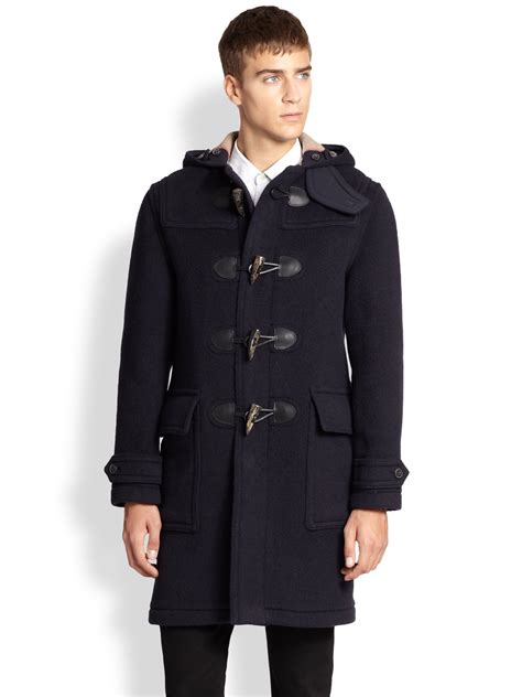 burberry winter coat men|men's Burberry duffle coat.